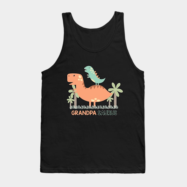 Father's Day Grandpa Saurus Tank Top by Emart